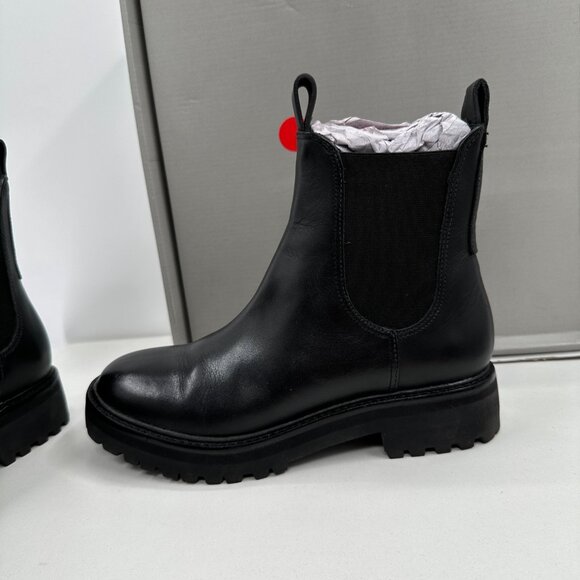 Everlane The Lug Chelsea Boot in Black sz 6.5 Women's Leather Ankle Chunky Sole - Picture 5 of 9